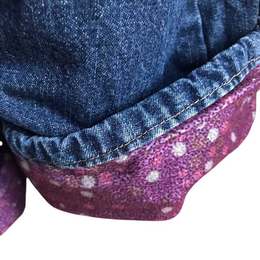 Cabela's Flannel Lined Purple Polka Dot Jeans Women’s Size 12 R - Picture 5 of 7